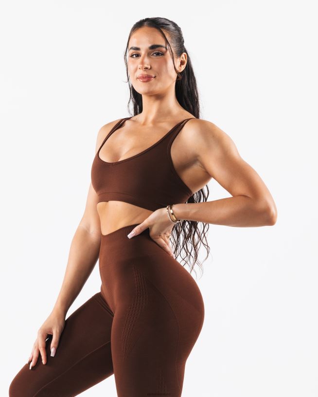 Clothing IE Alphalete Women Amplify Excel Bra Manhattan Brown 2L440011
