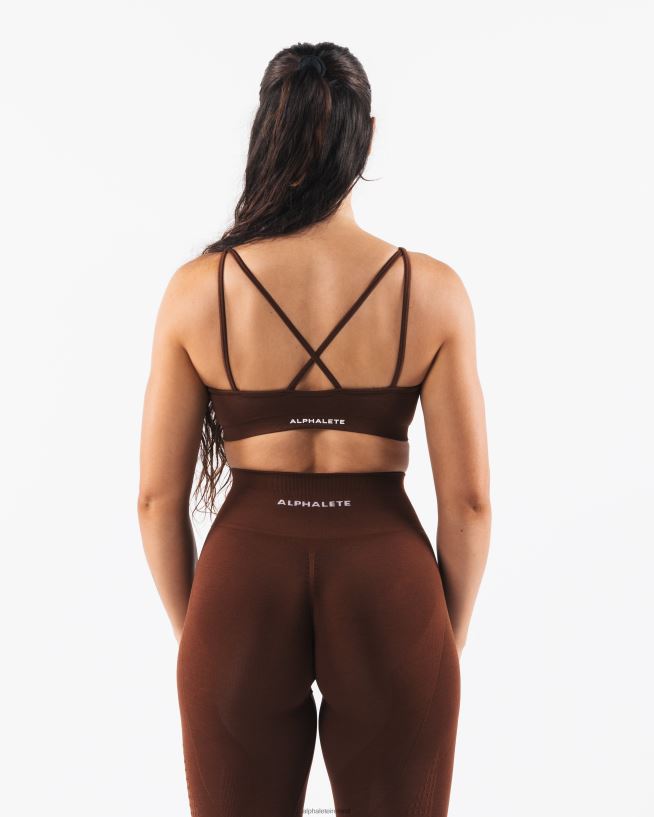 Clothing IE Alphalete Women Amplify Excel Bra Manhattan Brown 2L440011