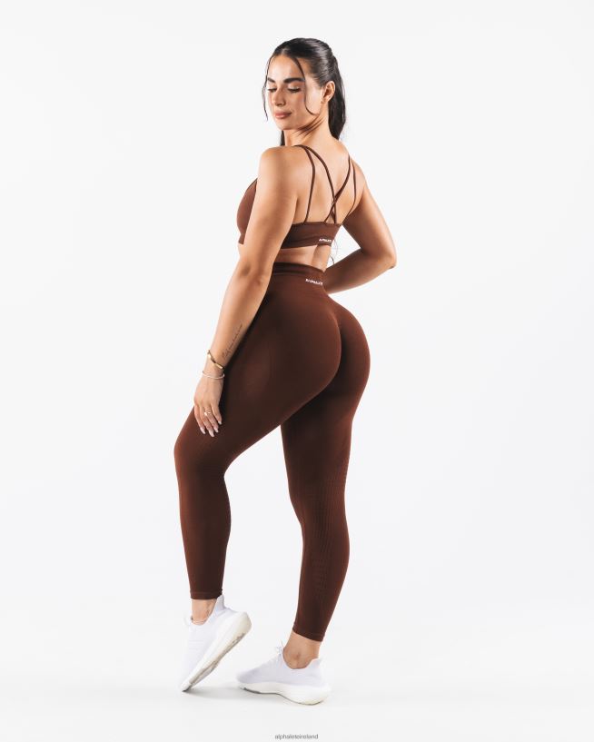 Clothing IE Alphalete Women Amplify Excel Bra Manhattan Brown 2L440011