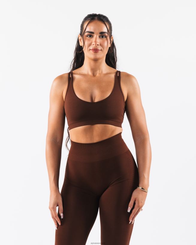 Clothing IE Alphalete Women Amplify Excel Bra Manhattan Brown 2L440011