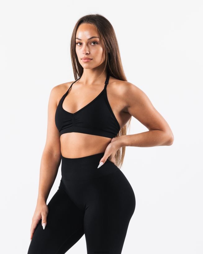 Clothing IE Alphalete Women Amplify Halter Bra Black 2L440024