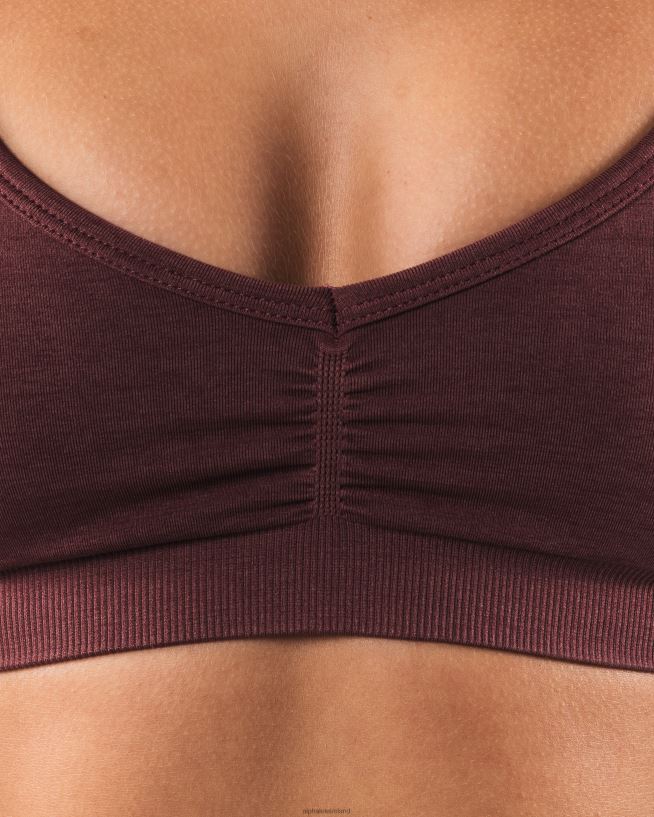 Clothing IE Alphalete Women Amplify Halter Bra Dusty Rose Red 2L440020