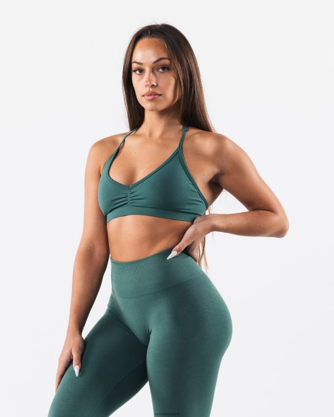 Clothing IE Alphalete Women Amplify Halter Bra Sage Green 2L440018