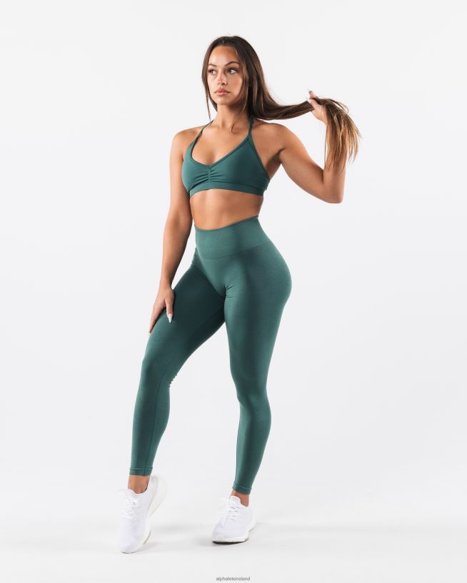 Clothing IE Alphalete Women Amplify Halter Bra Sage Green 2L440018