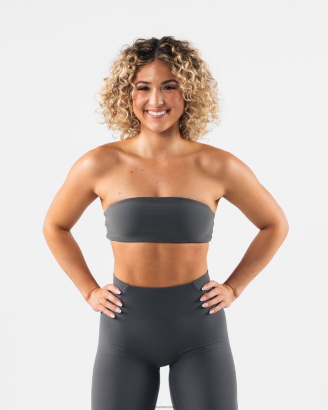 Clothing IE Alphalete Women Aura Bandeau Pewter Grey 2L440050