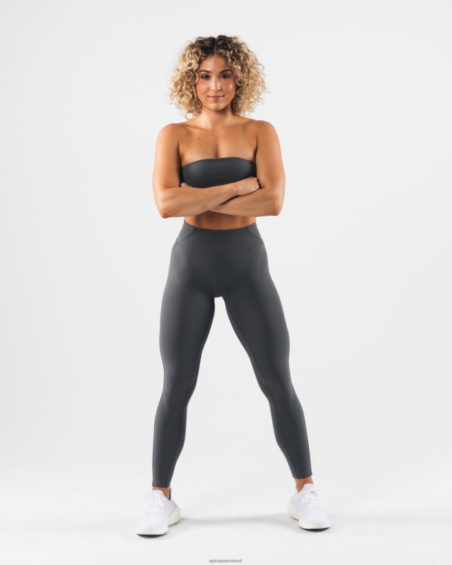 Clothing IE Alphalete Women Aura Bandeau Pewter Grey 2L440050