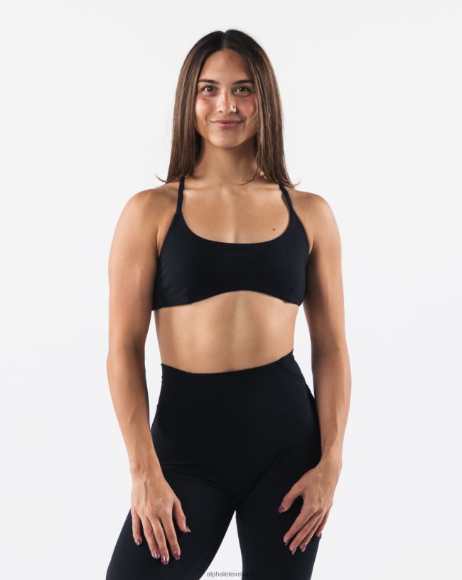 Clothing IE Alphalete Women Aura Strappy Bra Black 2L440057