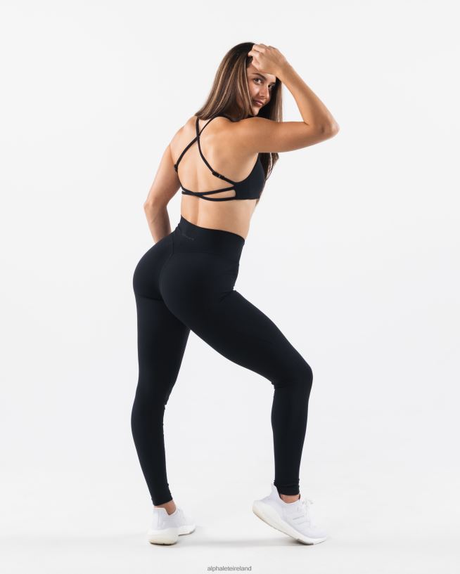 Clothing IE Alphalete Women Aura Strappy Bra Black 2L440057