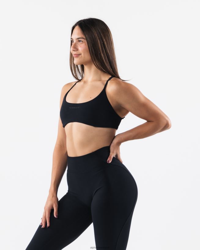 Clothing IE Alphalete Women Aura Strappy Bra Black 2L440057