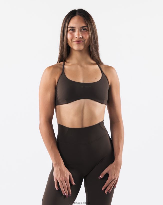 Clothing IE Alphalete Women Aura Strappy Bra Cashmere Brown 2L440054