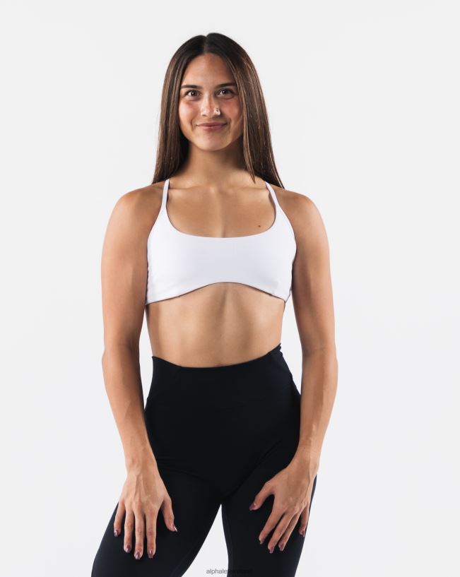 Clothing IE Alphalete Women Aura Strappy Bra White 2L440042