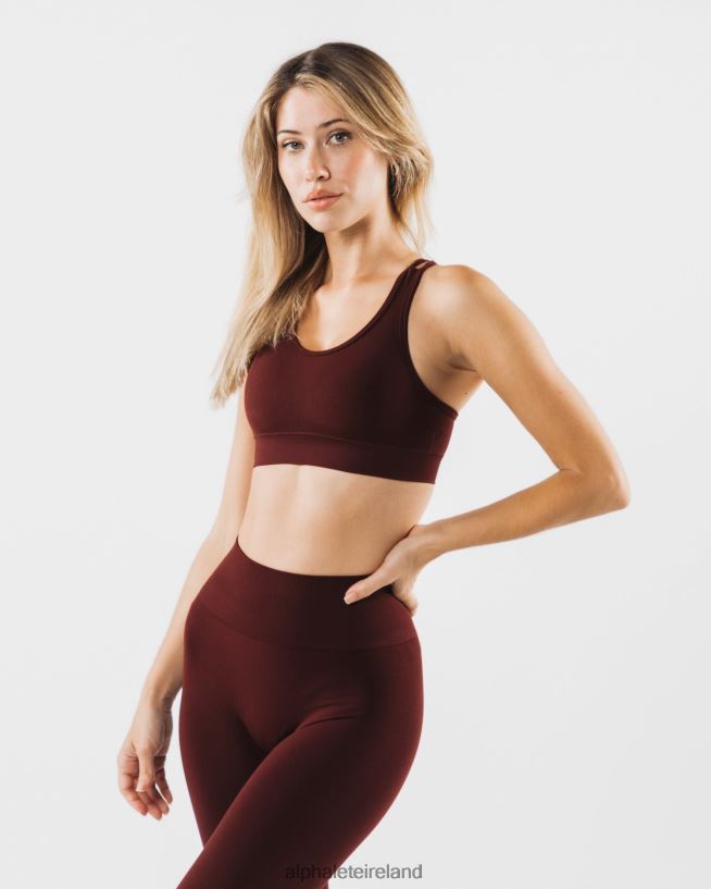 Clothing IE Alphalete Women Revival Bra Sangria Red 2L440075