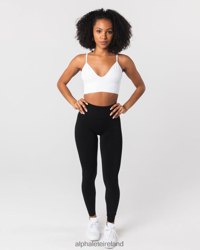 Clothing IE Alphalete Women Seamless Ribbed Bra White 2L440067