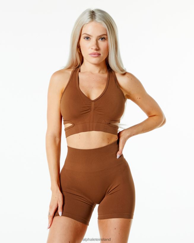 Clothing IE Alphalete Women Stratus Bra Butterscotch Brown 2L4400132