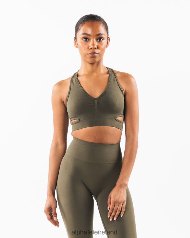 Clothing IE Alphalete Women Stratus Bra Oak Green 2L4400106