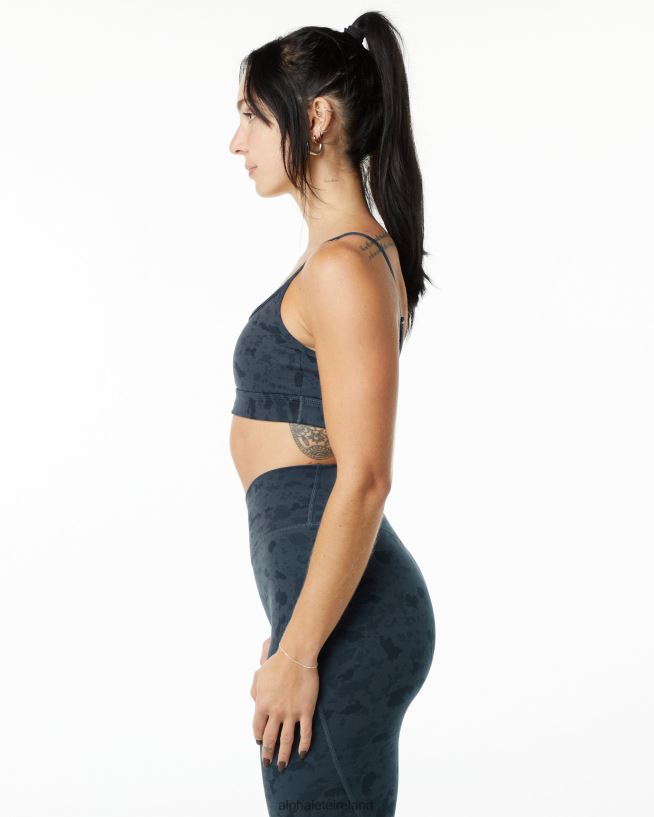 Clothing IE Alphalete Women Surface Limitless Bra Pebble Print Whale Blue 2L4400151