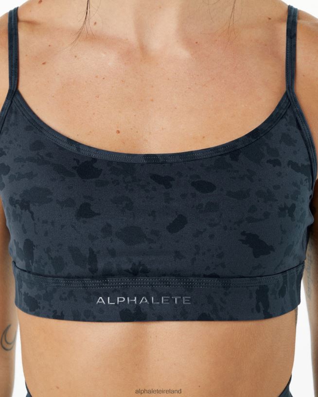 Clothing IE Alphalete Women Surface Limitless Bra Pebble Print Whale Blue 2L4400151