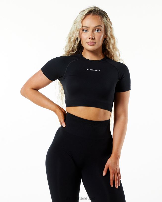 Clothing IE Alphalete Women Amplify SS Crop Black 2L4400238