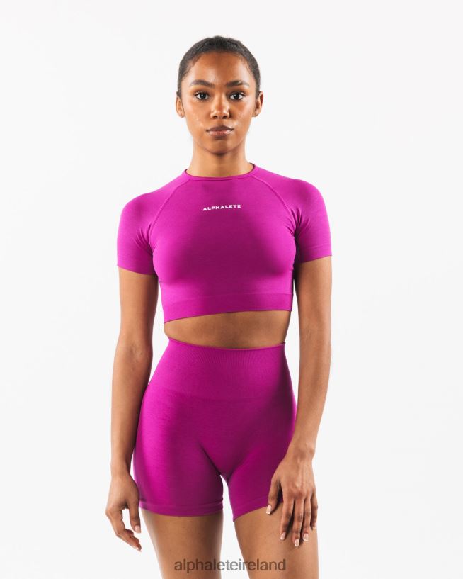 Clothing IE Alphalete Women Amplify SS Crop Candy Crush Pink 2L4400221