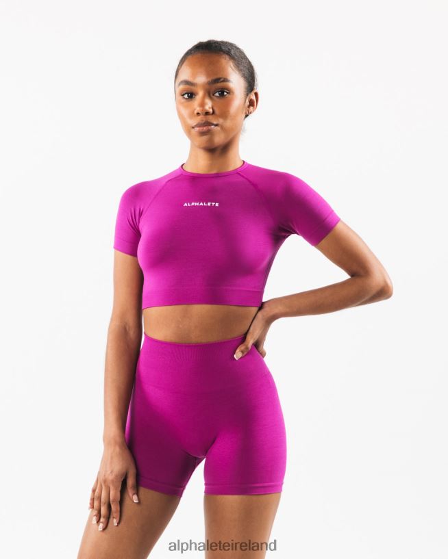 Clothing IE Alphalete Women Amplify SS Crop Candy Crush Pink 2L4400221