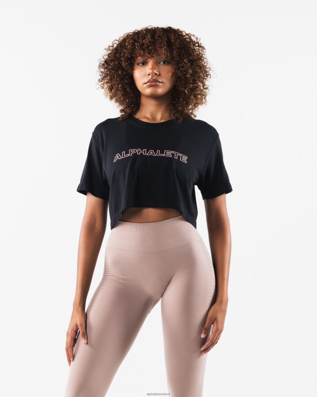 Clothing IE Alphalete Women Core Airtech SS Crop Black 2L4400210