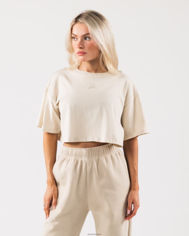 Clothing IE Alphalete Women Origin Crop Sea Salt Brown 2L4400187