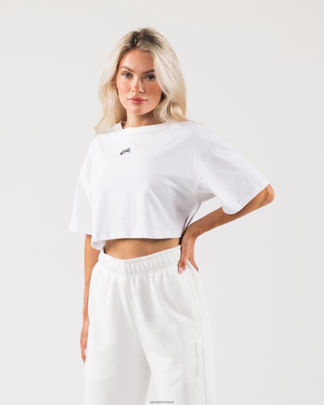 Clothing IE Alphalete Women Origin Crop White/Pewter 2L4400186