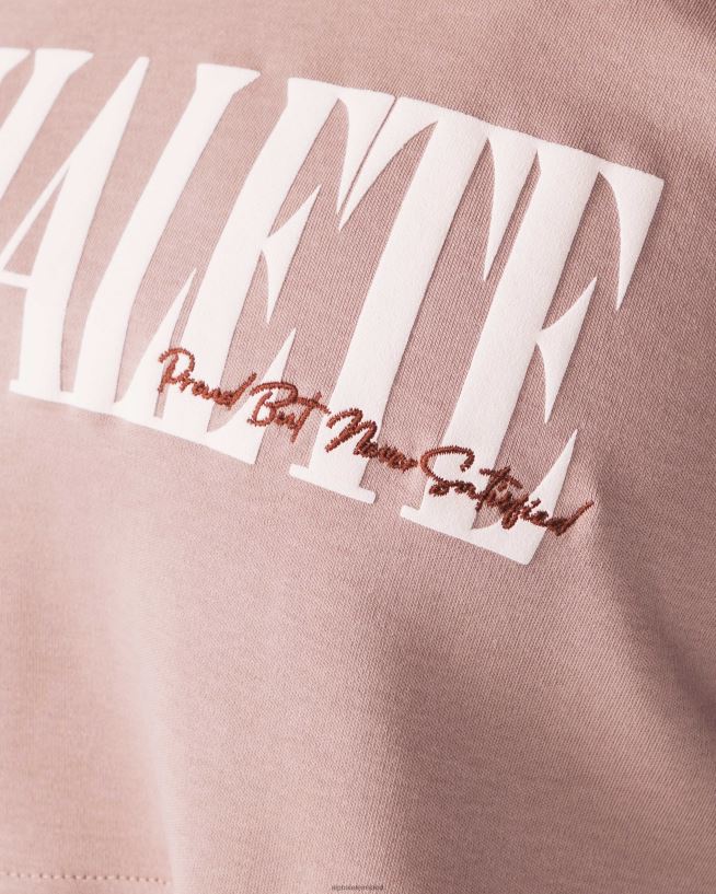 Clothing IE Alphalete Women Republic Crop Tee Antler Brown 2L4400199