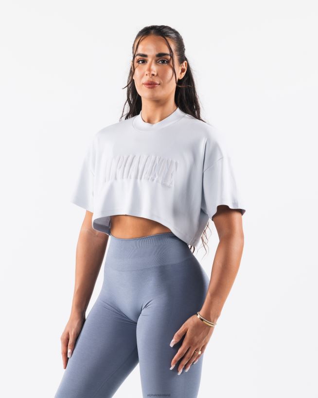 Clothing IE Alphalete Women Republic Crop Tee Halogen Blue 2L4400194