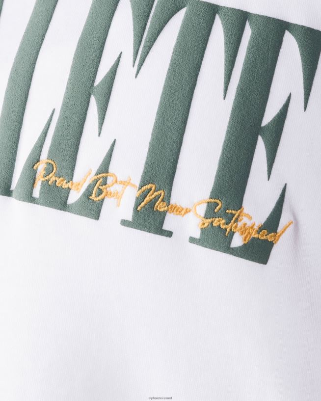 Clothing IE Alphalete Women Republic Crop Tee White 2L4400193