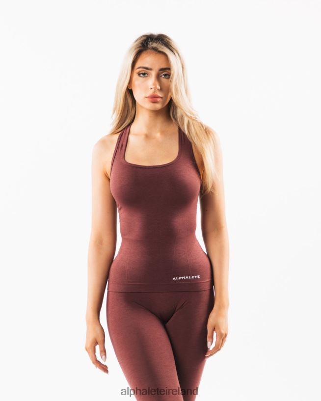 Clothing IE Alphalete Women Seamless Racerback Tank Dusty Rose Red 2L4400162