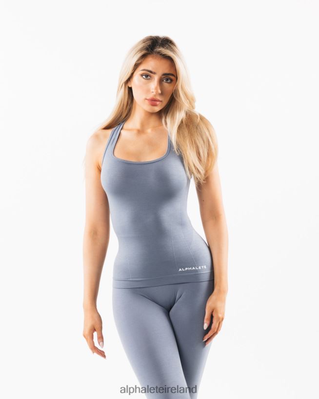 Clothing IE Alphalete Women Seamless Racerback Tank Still Water Blue 2L4400160
