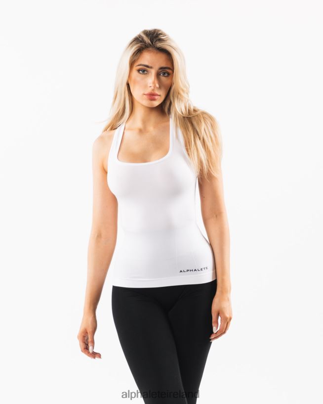 Clothing IE Alphalete Women Seamless Racerback Tank White 2L4400159