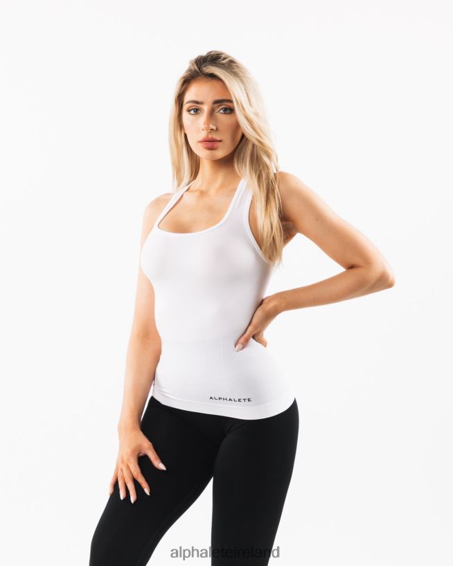 Clothing IE Alphalete Women Seamless Racerback Tank White 2L4400159