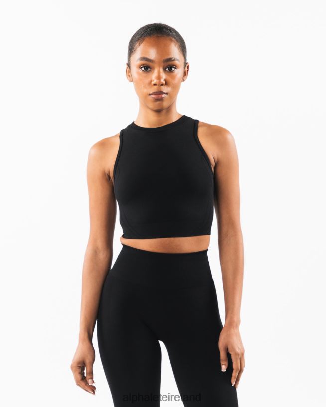 Clothing IE Alphalete Women Stratus Crop Tank Black 2L4400176