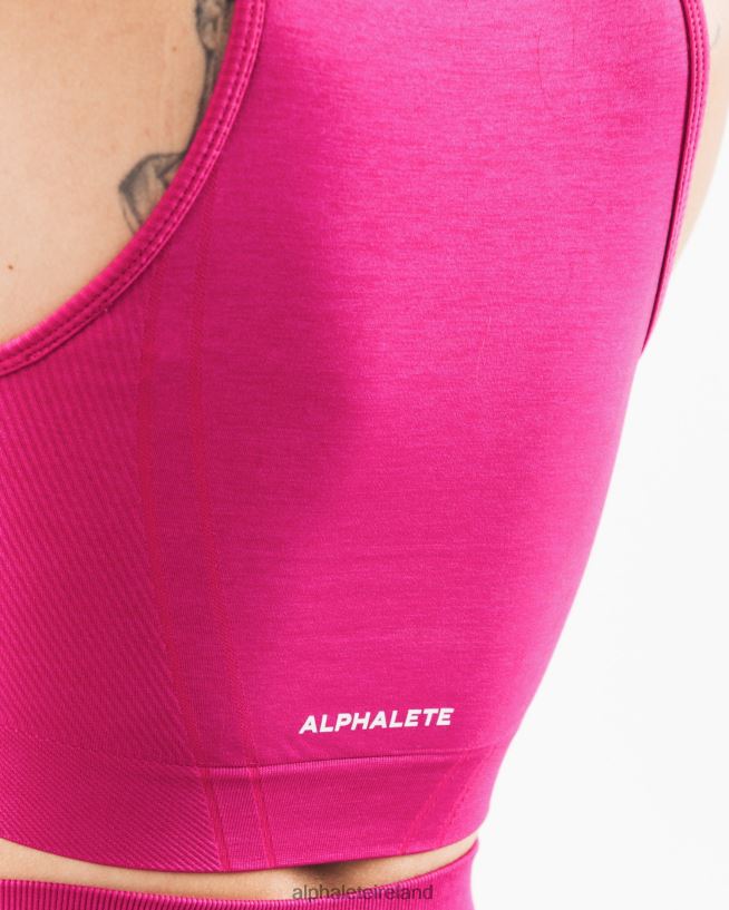 Clothing IE Alphalete Women Stratus Crop Tank Magenta Pink 2L4400166
