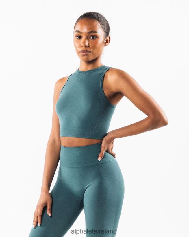 Clothing IE Alphalete Women Stratus Crop Tank Ocean Blue 2L4400174