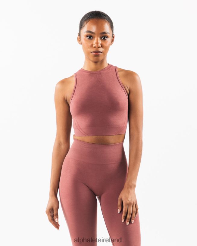 Clothing IE Alphalete Women Stratus Crop Tank Rose Red 2L4400171