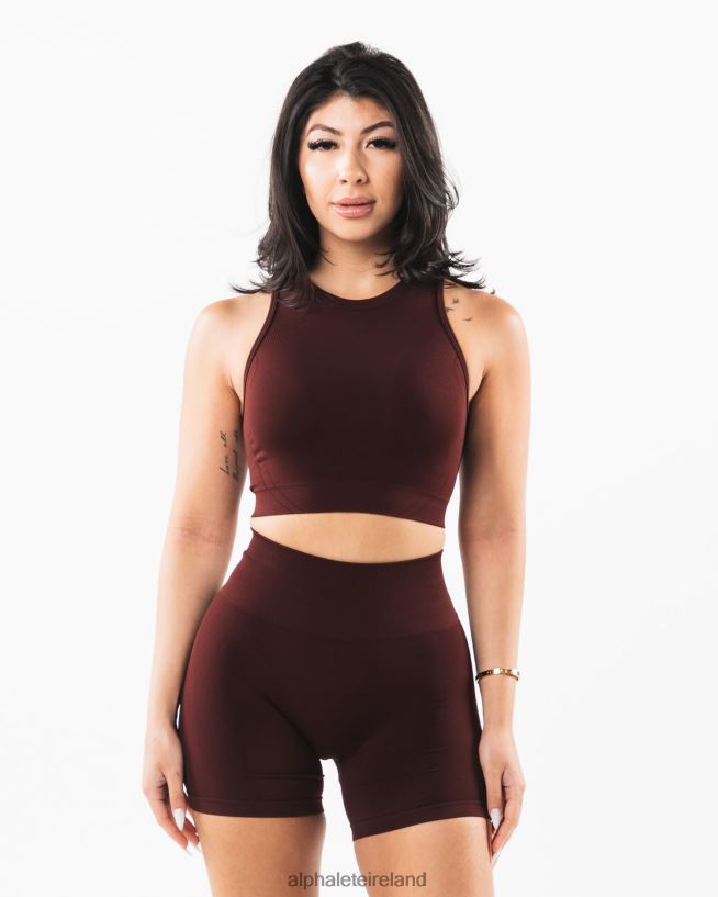 Clothing IE Alphalete Women Stratus Crop Tank Sangria Red 2L4400169