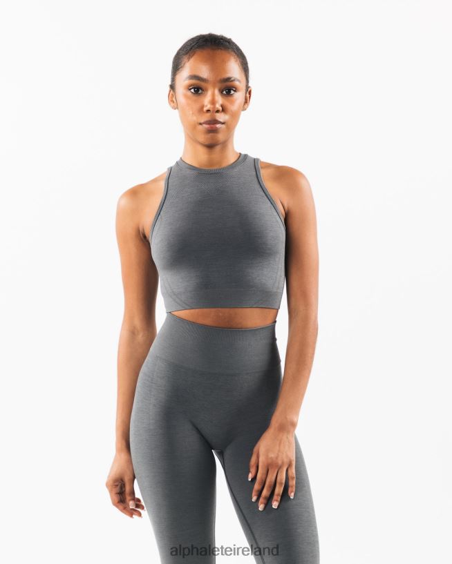 Clothing IE Alphalete Women Stratus Crop Tank Smoke Grey 2L4400175