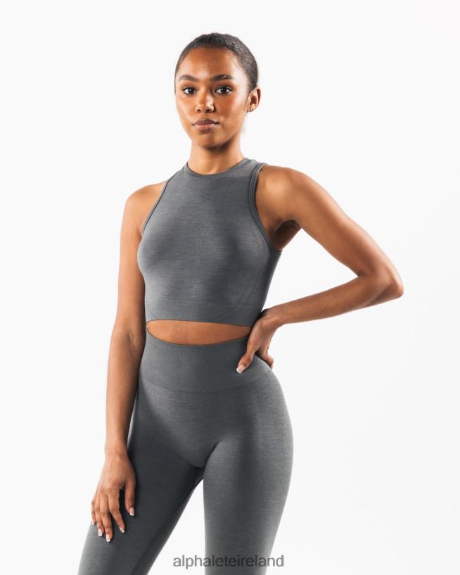 Clothing IE Alphalete Women Stratus Crop Tank Smoke Grey 2L4400175
