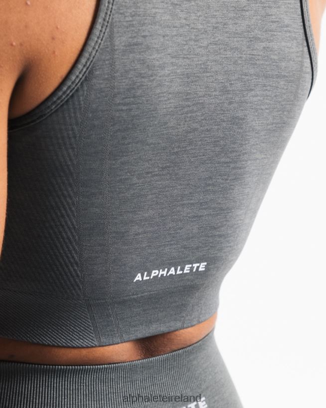 Clothing IE Alphalete Women Stratus Crop Tank Smoke Grey 2L4400175