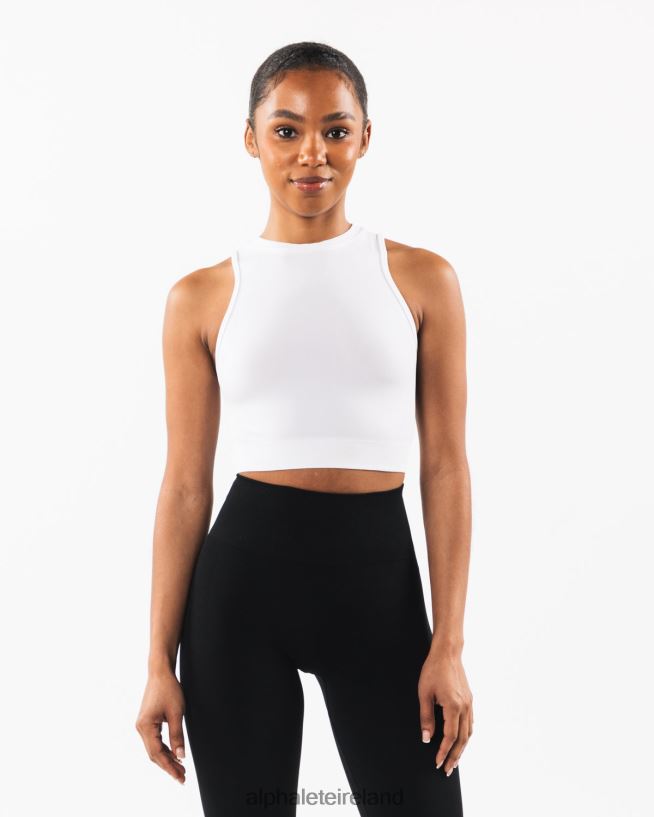 Clothing IE Alphalete Women Stratus Crop Tank White 2L4400170