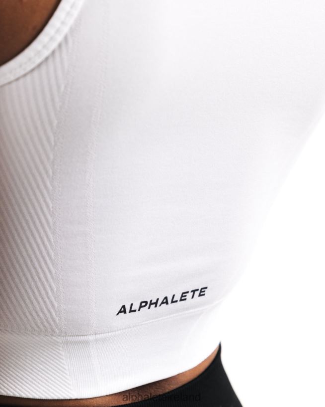 Clothing IE Alphalete Women Stratus Crop Tank White 2L4400170