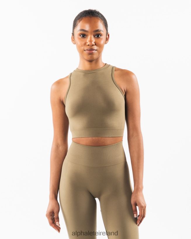 Clothing IE Alphalete Women Stratus Crop Tank Willow Green 2L4400173