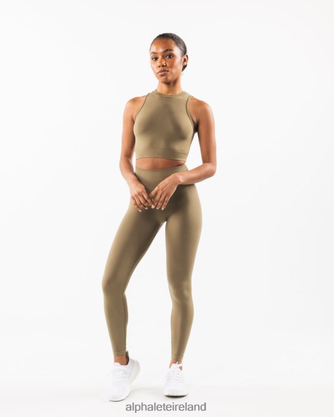 Clothing IE Alphalete Women Stratus Crop Tank Willow Green 2L4400173