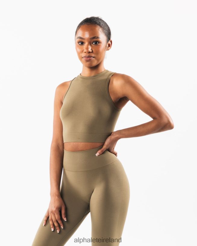 Clothing IE Alphalete Women Stratus Crop Tank Willow Green 2L4400173