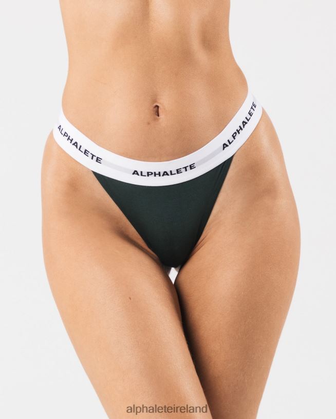 Clothing IE Alphalete Women Acute Thong Evergreen Green 2L4400472