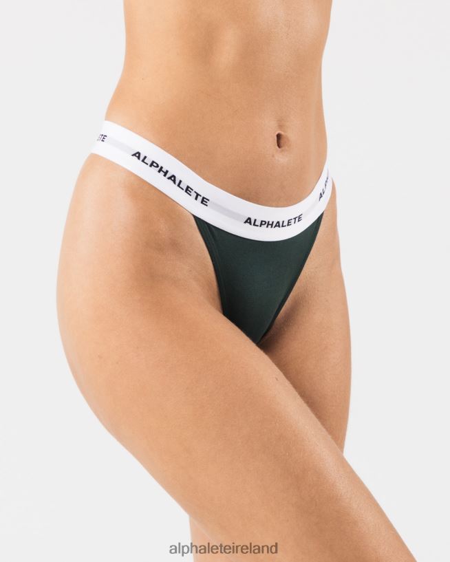 Clothing IE Alphalete Women Acute Thong Evergreen Green 2L4400472