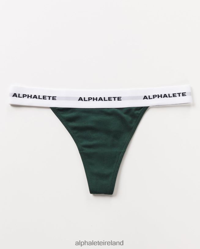 Clothing IE Alphalete Women Acute Thong Evergreen Green 2L4400472